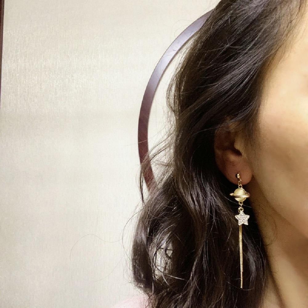 Bông Tai Dáng Dài Hình Mặt Trăng Thời Trang S925|Hành Tinh