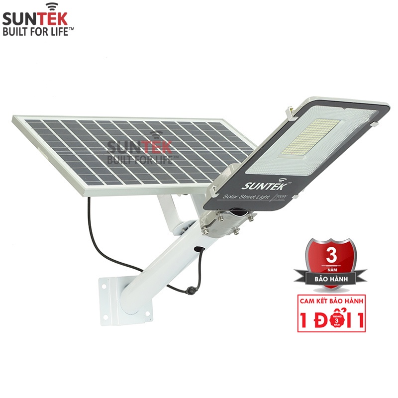 Đèn Đường Năng Lượng Mặt Trời SUNTEK LED Solar Light Street JD-66100 100W - Hàng Chính Hãng - Bảo hành 3 năm 1 đổi 1