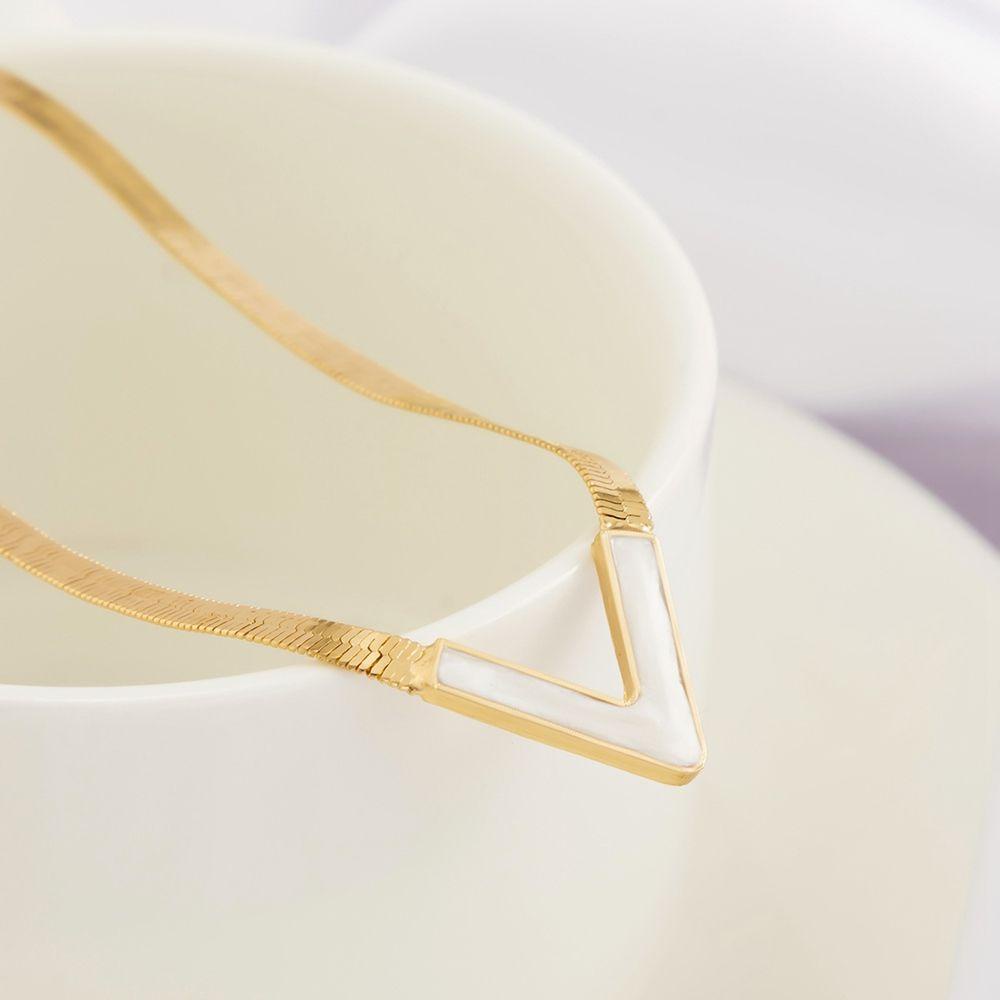 Dây Chuyền Mặt Chữ V Độc Đáo Phong Cách Retro|Vòng Cổ Choker Bằng Đồng Thời Trang Cho Nữ