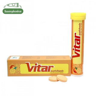 Viên sủi C Vitar multivitamin Boston hộp 20 viên