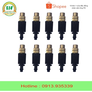 Combo 10 béc phun sương 1 cửa gắn ống 8mm