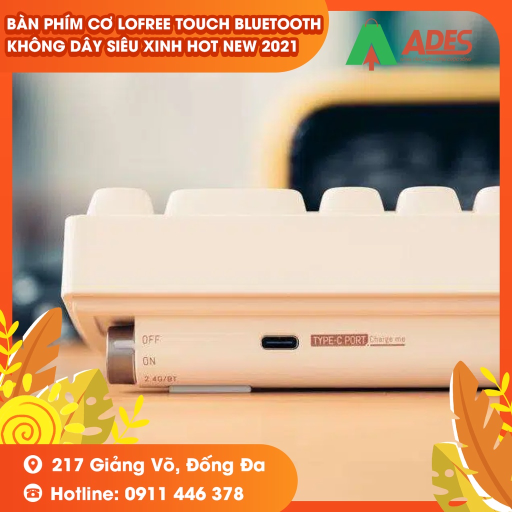 Bàn Phím Cơ Lofree Touch Bluetooth Không Dây Siêu Xinh HOT NEW 2021