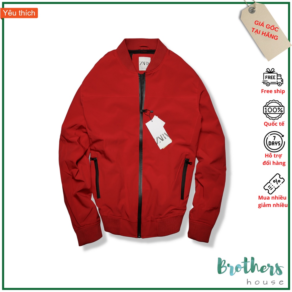 |Vải hãng| Áo khoác bomber zara basic dễ mặc dễ phối