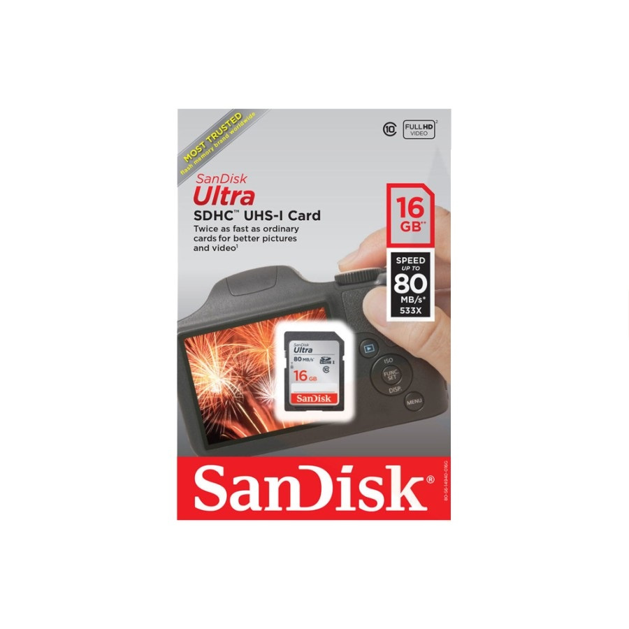 Thẻ Nhớ Sd Sandisk 16gb 80mbps