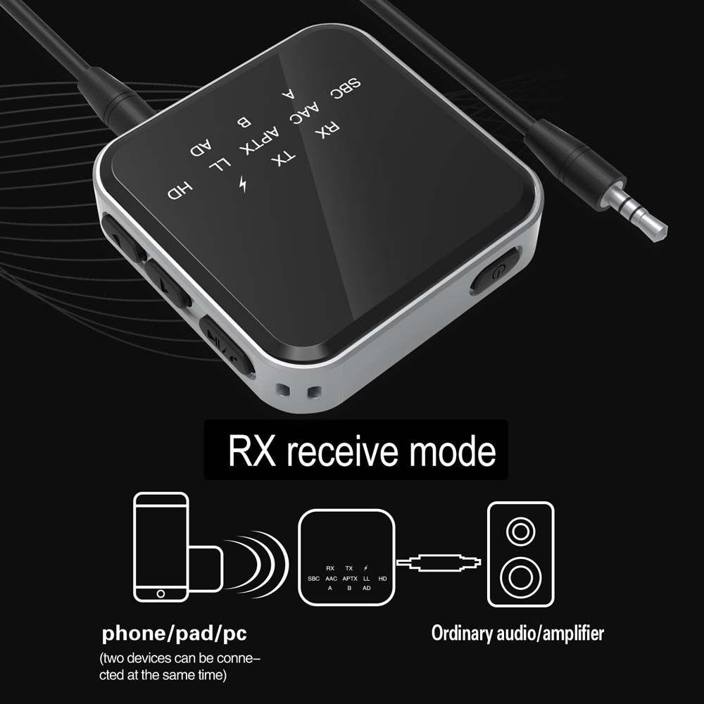 Thiết Bị Truyền Nhận Tín Hiệu Âm Thanh Bluetooth 5.2 APTX-HD APTX-LL AUX Không Dây Chuẩn 3.5mm