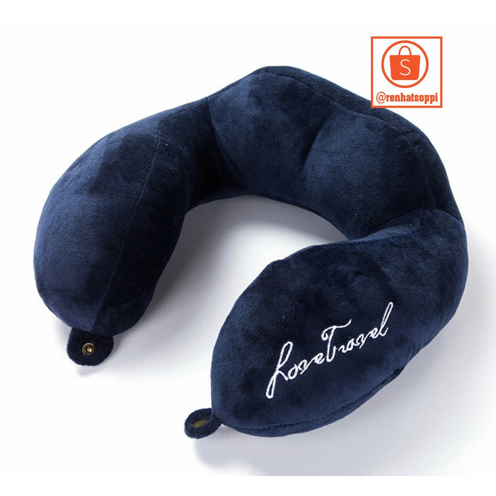 Gối chữ U kê cổ cho dân văn phòng ngủ, ngồi xe oto, máy bay chống mỏi cổ - Loại Chống Xẹp