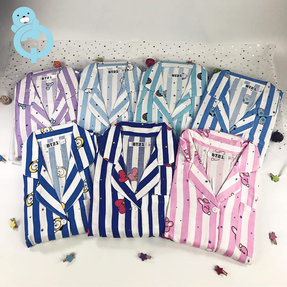 (ảnh thật, có sẵn) Bộ đồ ngủ Pijama BTS