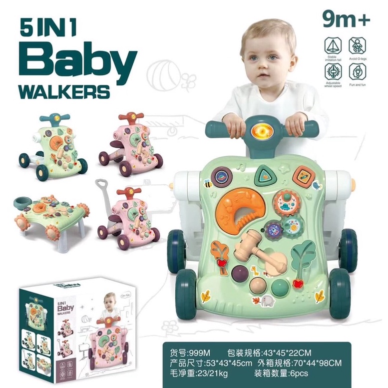 Xe tập đi đa năng cho bé 6 in 1 cao cấp