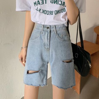 Quần jeans ngố rách pt