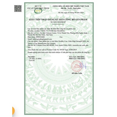 Viên Uống Healthy Care Úc Bổ Sung DHA/CANXI Cho Bé Hộp 60 viên