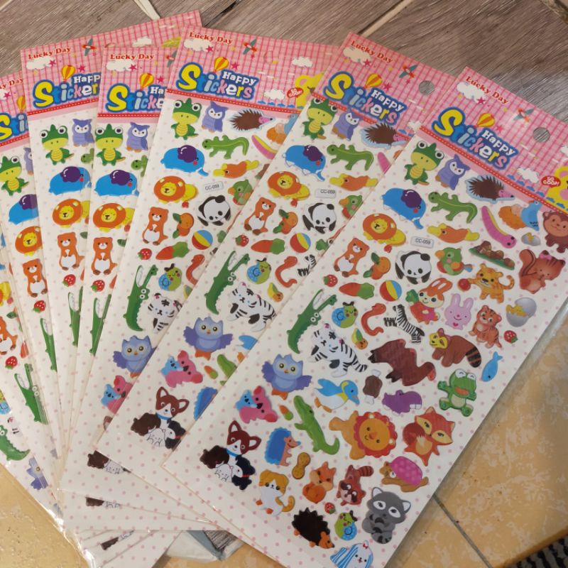 Sticker dán 3D Loạt Động Vật Dễ Thương