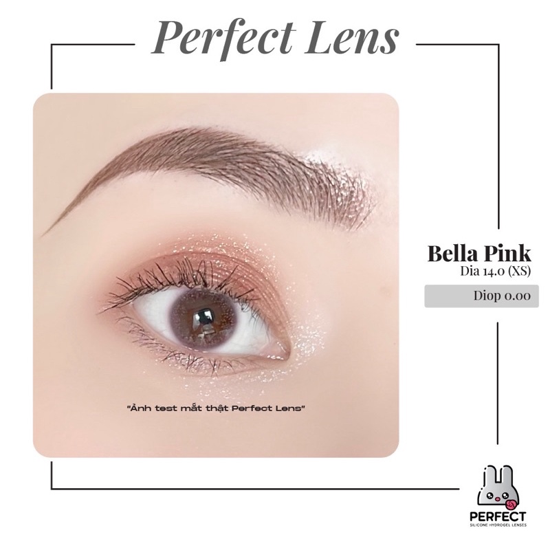 Lens Mắt , Kính Áp Tròng Bella Pink Không Độ ,Dia 14.0 XS , Dành Cho Mắt Nhạy Cảm Giá Sale