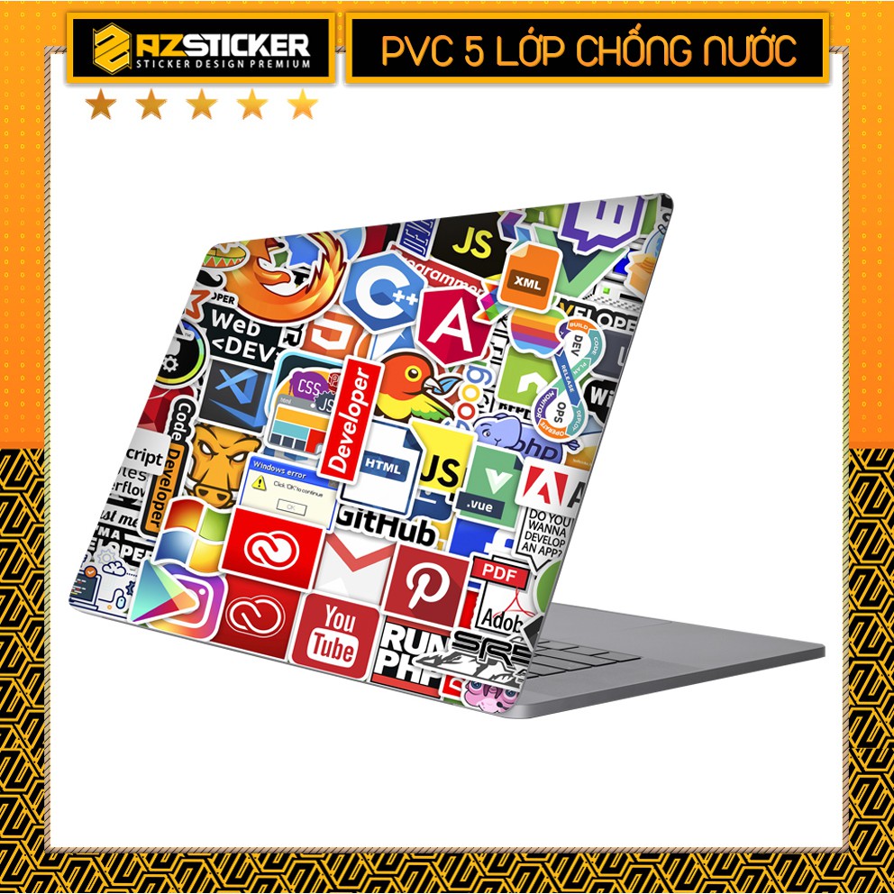 Sticker Dán Trang Trí Laptop , Sticker Dán Máy Tính Bảng | Sticker PVC Chống Thấm Nước, Chống Bay Màu