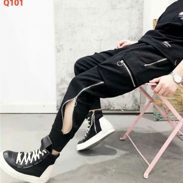 QUẦN TÚI HỘP PHỐI KHÓA KÉO CỰC CÁ TÍNH CHO NAM NỮ