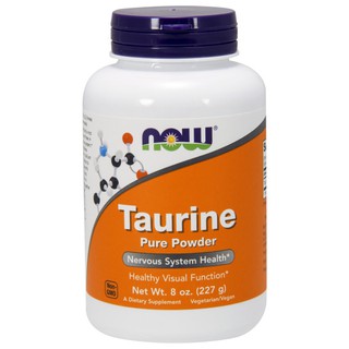 Thực phẩm bảo vệ sức khỏe Now Taurine Pure Powder giúp điều hòa lượng nước và khoáng chất ở trong máu chai 227 gram
