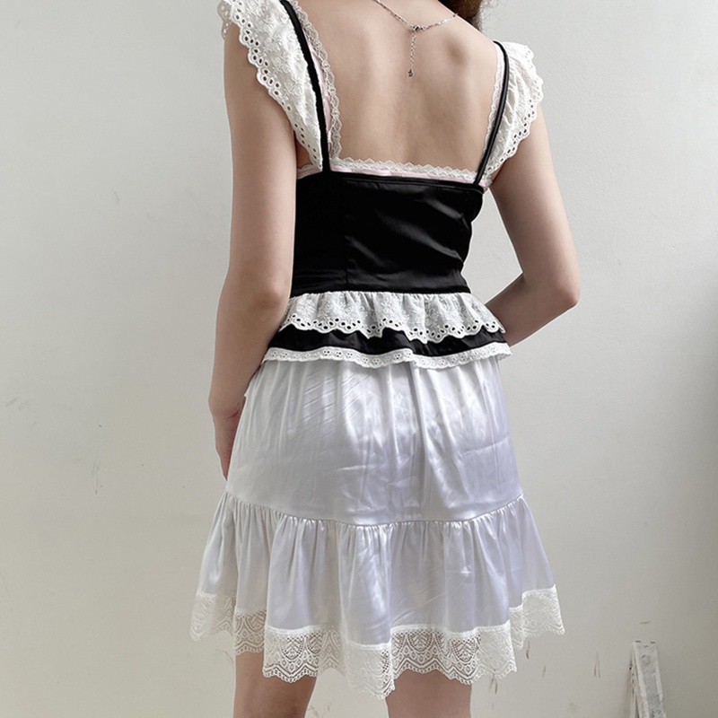 Áo Ren Lửng Hai Dây Cổ Thấp Gợi Cảm Cho Nữ