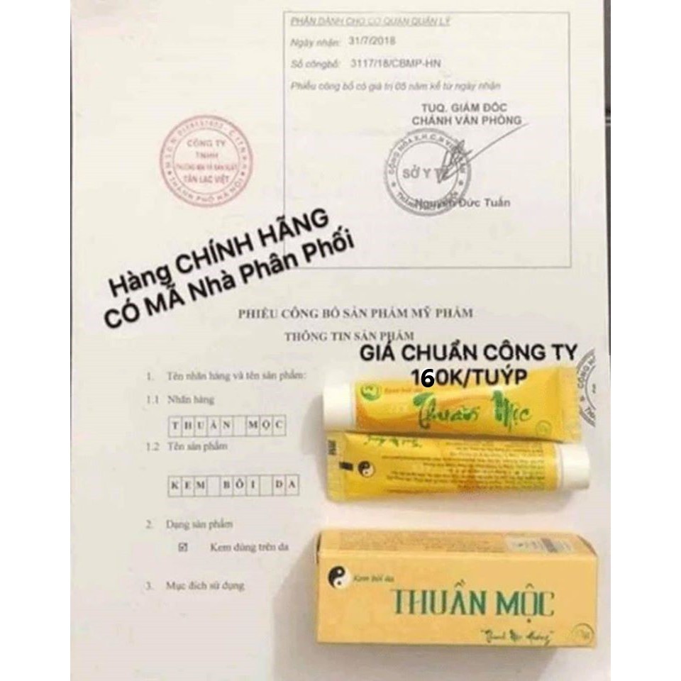 [ CHÍNH HÃNG ] Kem Bôi Da Thuần . Mộc - Thanh Mộc . Hương