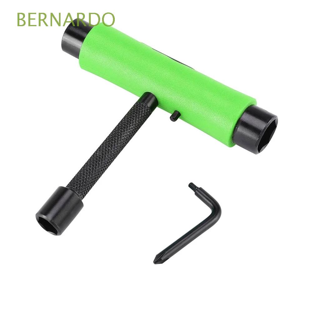 BERNARDO Multi-functional Screwdriver Socket All-in-one Adjusting T-tool T-Wrench Roller Skate T-type Professional Skateboard Repair Tools Outdoor Sports Skateboard Skate Tool/Multicolor