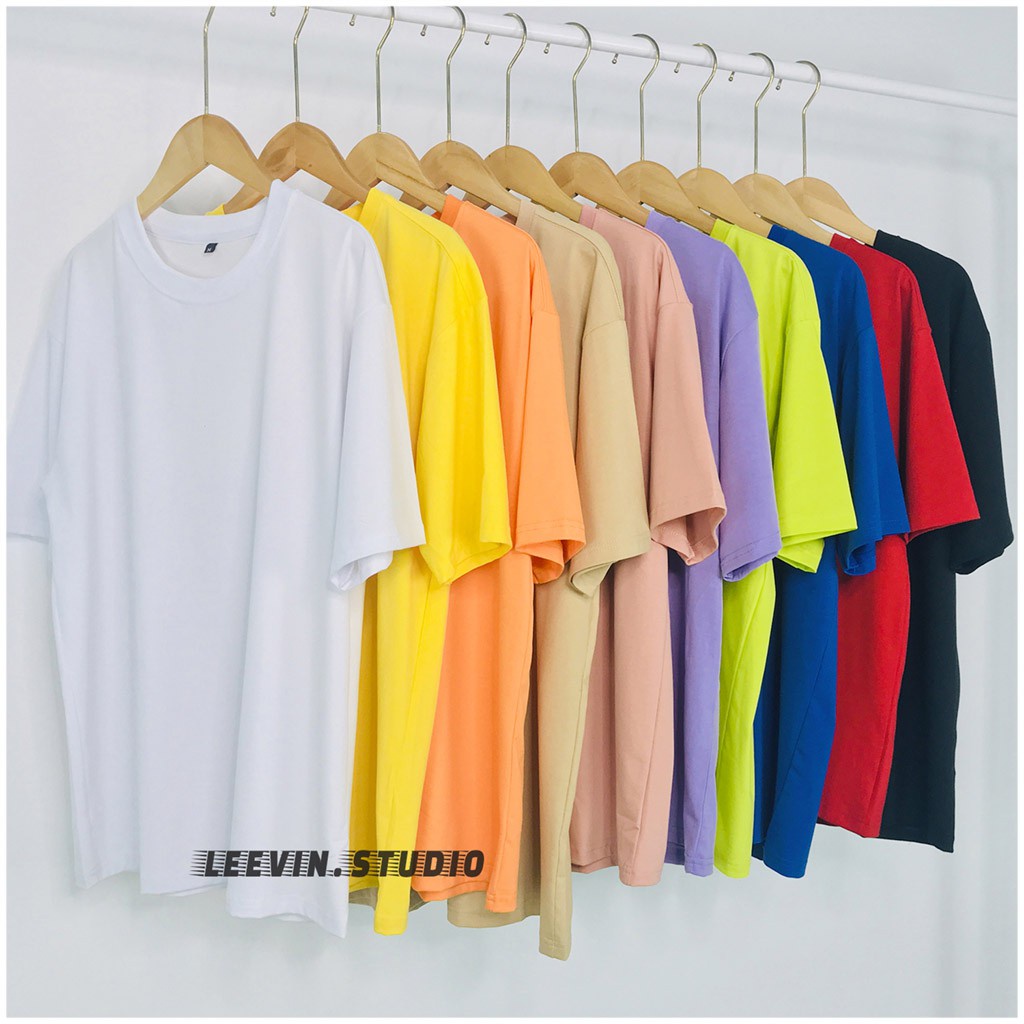 Áo Thun Nam Nữ TRƠN UNISEX form rộng tay lỡ - Kiểu áo phông nữ thun Cotton Leevin Store - Hàng nhập khẩu
