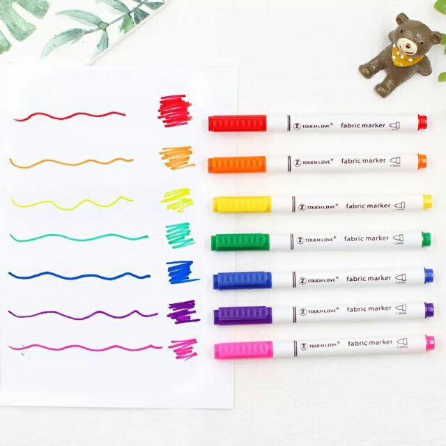 Bộ 8 -12 bút dạ màu vẽ vải fabric marker, bút đánh dấu khăn