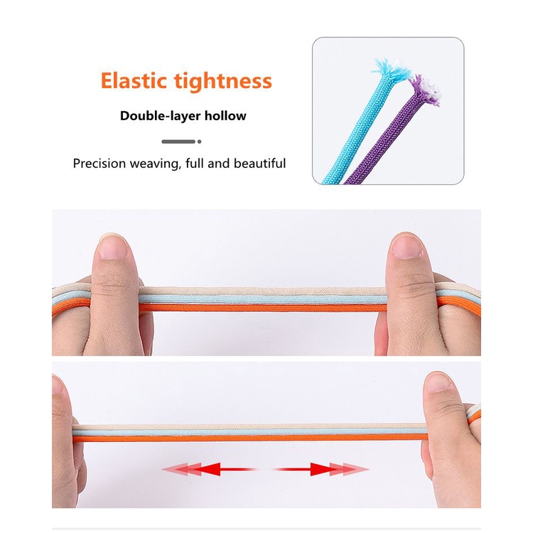 Dây Cao Su Buộc Giày Nhanh Chóng Mặt Tròn Co Giãn Không Cần Buộc