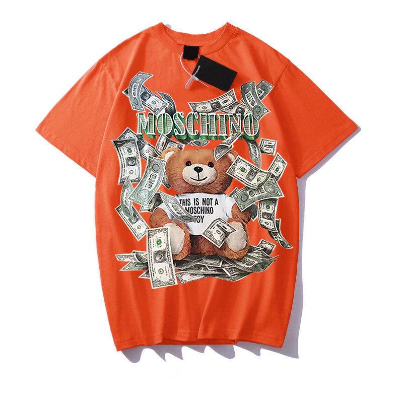 Áo thun tay ngắn in hình gấu Moschino 21 thời trang cho cặp đôi