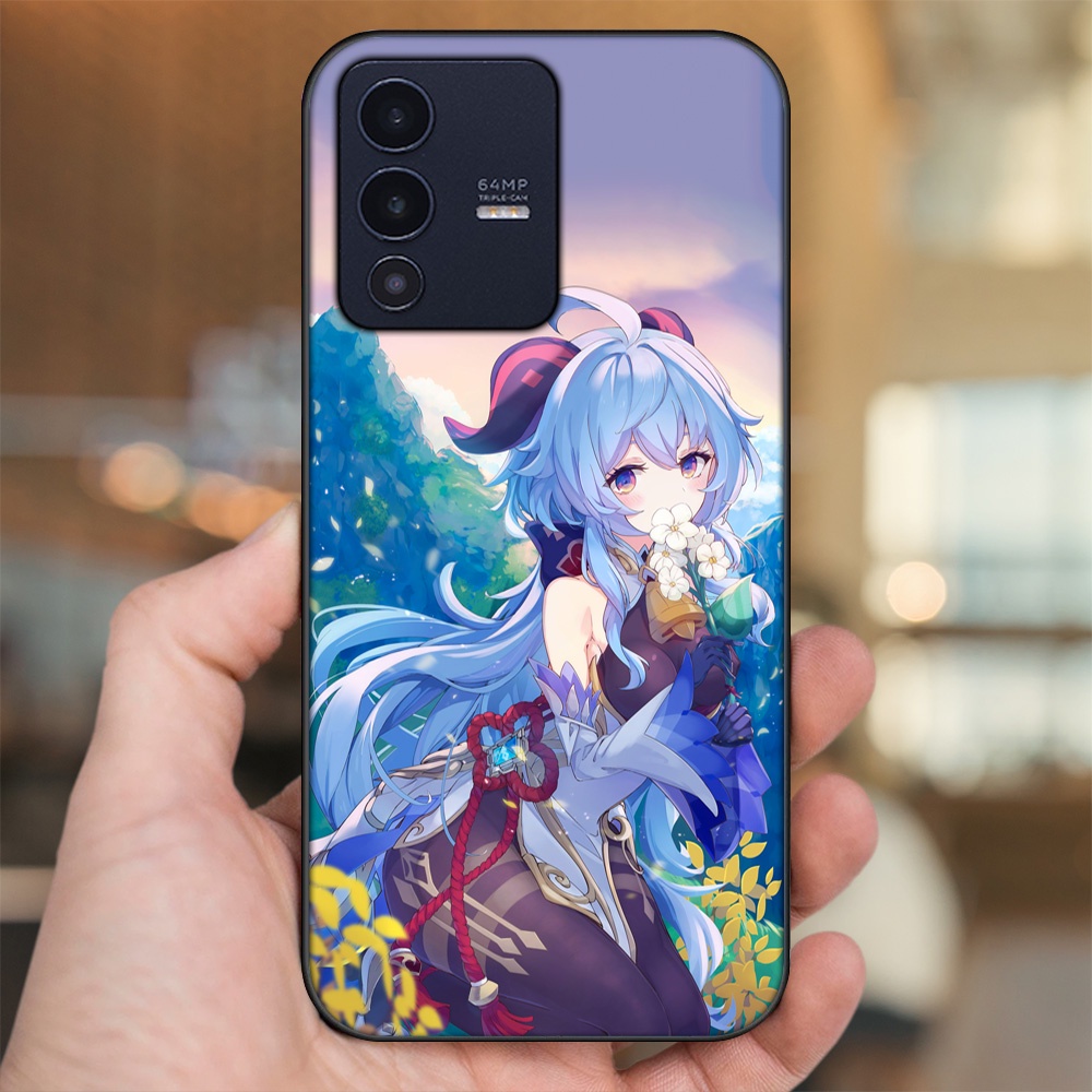 Ốp lưng Vivo V23 5G viền đen in hình Ganyu Genshin Impact