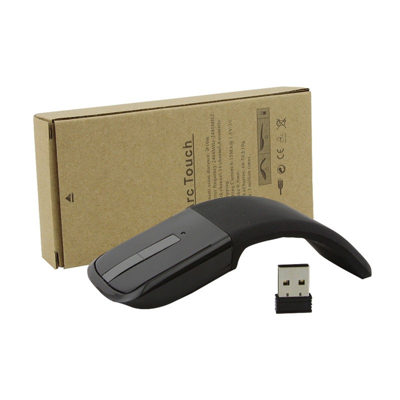 2.4Ghz Foldable Wireless Folding Arc Touch Slim Computer Gaming Mouse Mice for Microsoft Surface PC Laptop