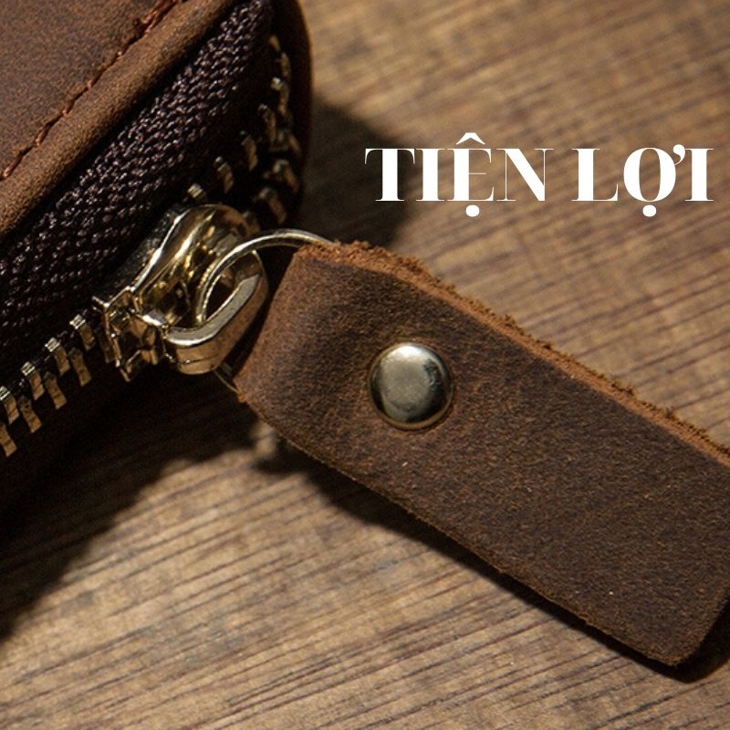 Ví dài nam ⚡FREESHIP⚡da bò thật 100% cầm tay cổ điển Lịch lãm, phong cách, bền đẹp. BH 12t Tặng Vớ nam N2A4