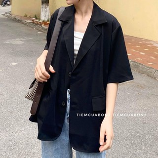 áo Blazer cộc tay trắng, be, đen