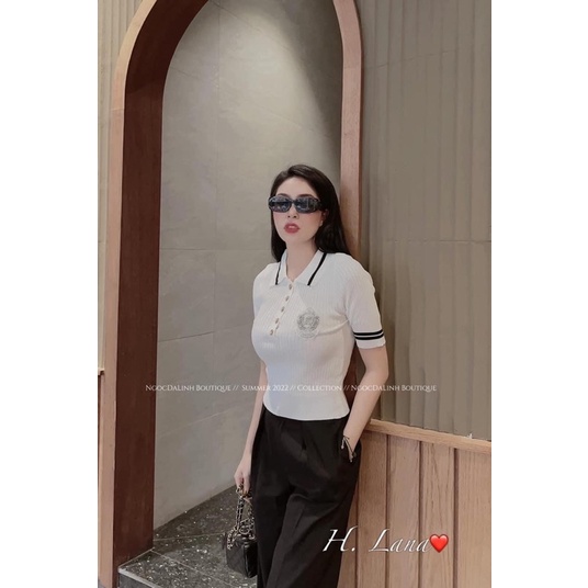 ÁO LEN CỔ BẺ TANG ĐÁ CỘC TAY