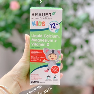 Brauer canxi+magie+d3 nước 200ml