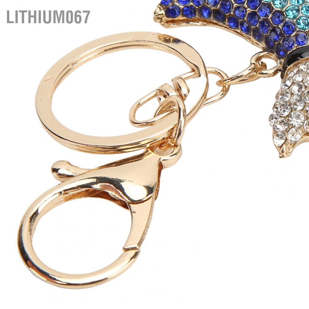 Lithium067 Dog Keychain Quy trình mạ điện Rhinestones Puppy Màu tinh khiết nhỏ giọt for Commencement