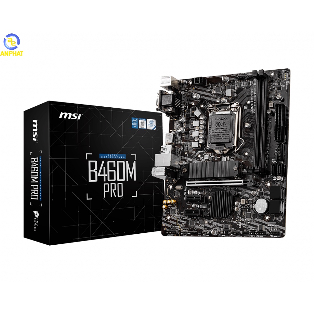 Chặn main MSI B460M PRO dùng nắp sau thùng máy