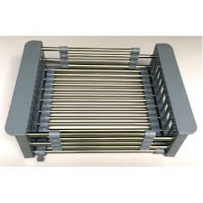 Rổ kéo rút gọn inox bồn rửa bát, rổ INOX 304 đa năng (loại dày)