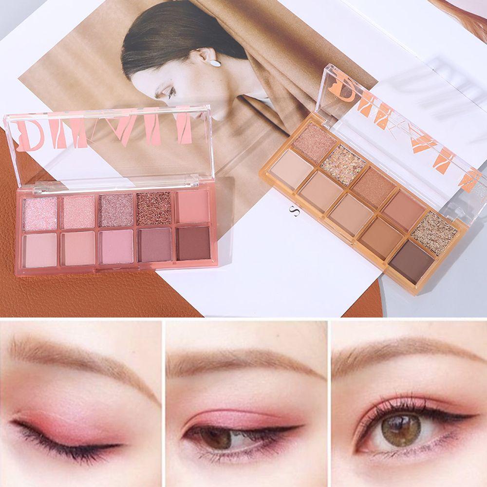 Bảng Phấn Mắt MAXG 10 Màu Lì Tông Nude Lâu Trôi Chống Nhòe