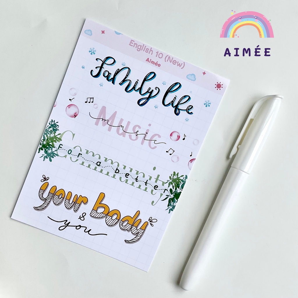 Sticker Tiêu Đề Tiếng Anh 10 - Kết Nối Tri Thức 10 | English 10 | Aimée