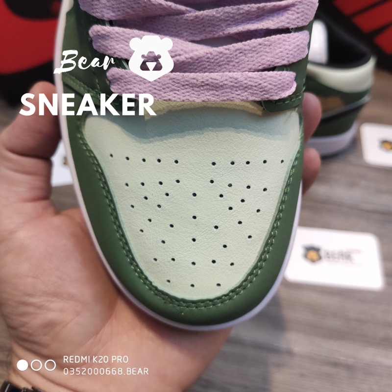 [Bear.sneaker] Giày JD1 xanh lá cao Mid green bản một một