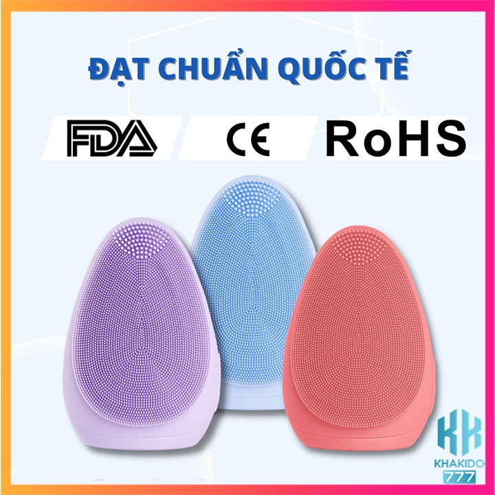 Máy Rửa Mặt Emmié by HappySkin Chính Hãng, Máy Rửa Mặt Mini Cầm Tay Chuẩn Spa Sóng Âm Chống Nước IPX7 FDA