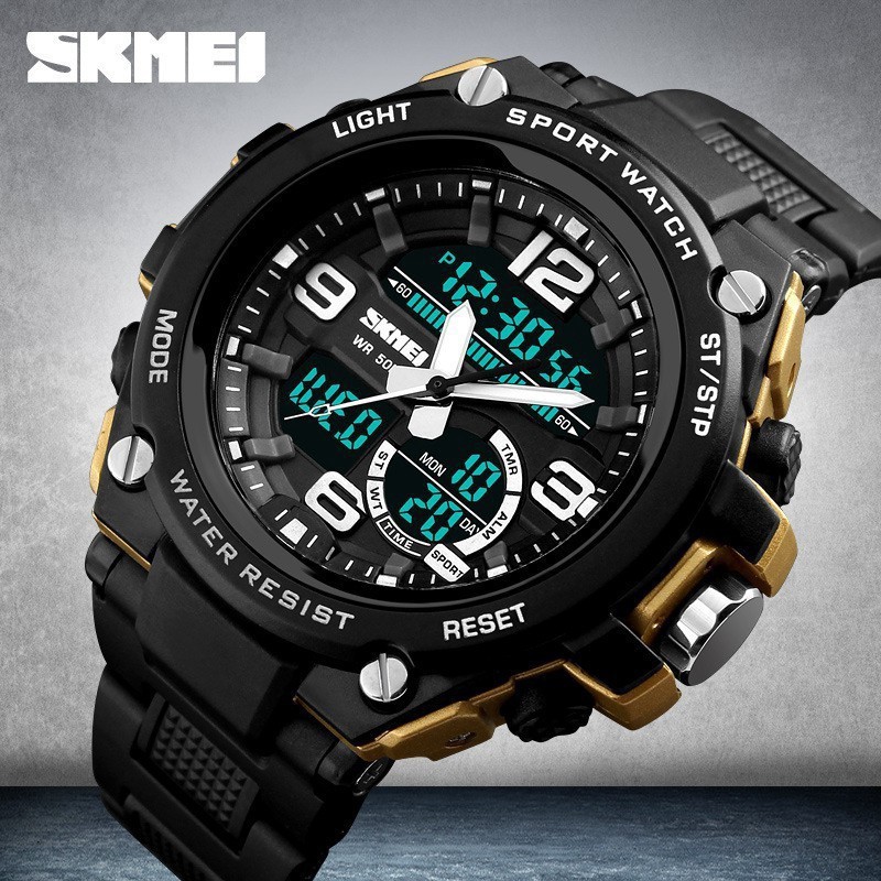 Đồng hồ thể thao nam SKMEI 1340 -DC2609 Kim điện tử, chống nước, chống va đập, đa chức năng, có đèn ban đêm nam tính | BigBuy360 - bigbuy360.vn