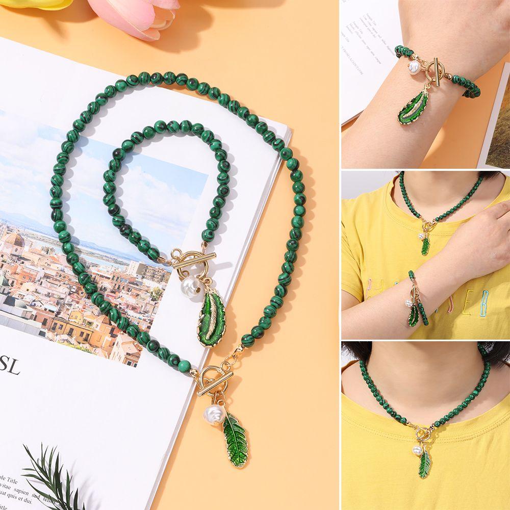 EUTUS Necklace Retro Fashion Green Color Jewelry Accessories|Pendant