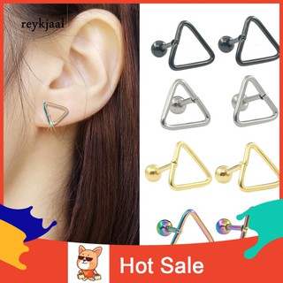 ☞RE Chic Triangle Bar Ear Tragus Cartilage Helix Stud Earrings Lady Piercing Jewelry