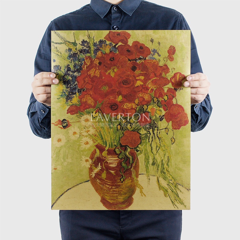 Tấm Áp Phích In Hình Tranh Sơn Dầu Của Van Gogh 36x47cm