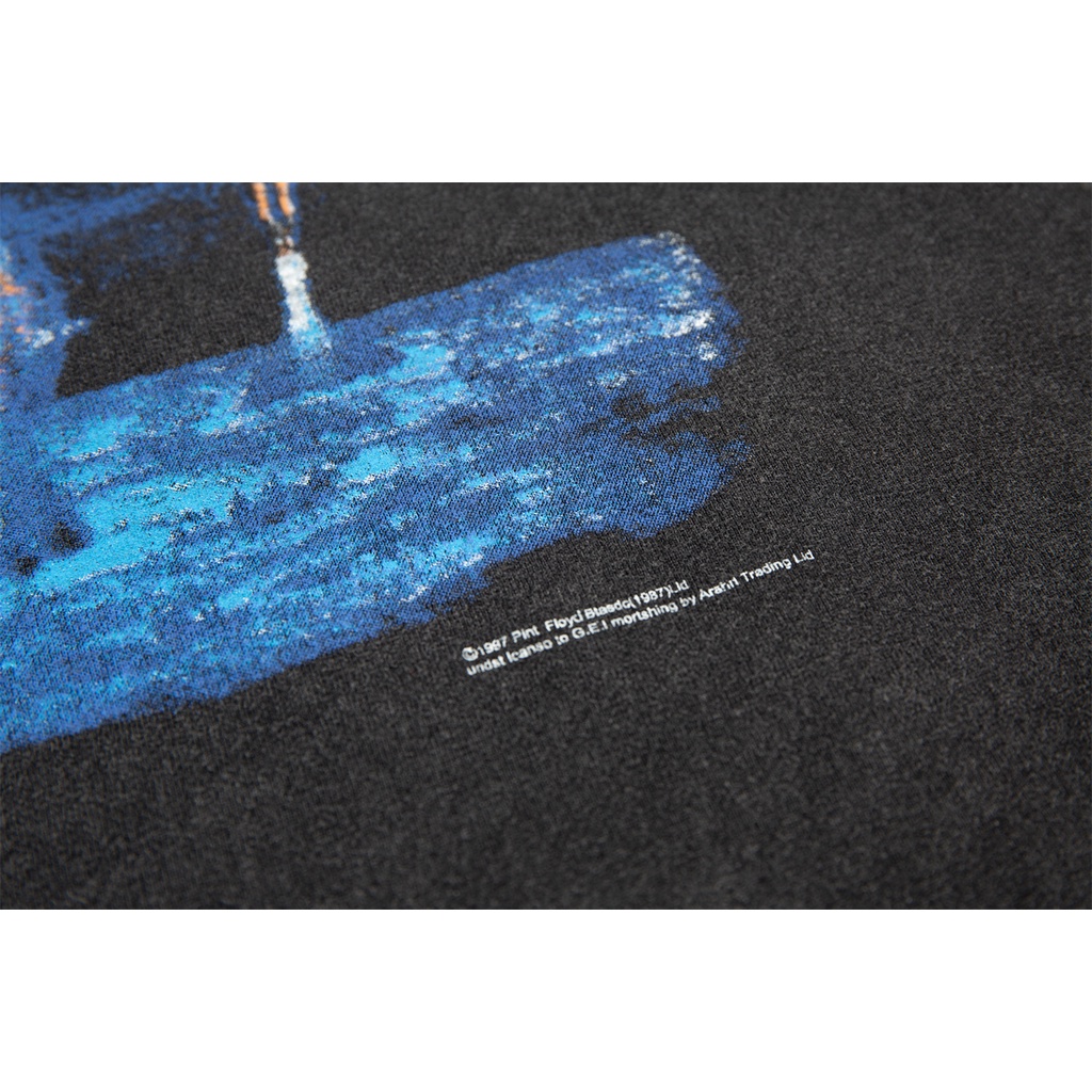 Áo thun hình nhóm nhạc Pink Floyd biển vải sờn ngắn tay dáng rộng phong cách retro thường ngày cho cặp đôi