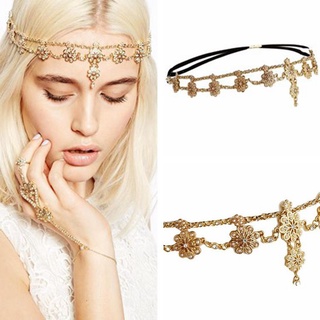 Vòng đội đầu headchain vàng đan phong cách boho (CÓ SẴN - HOẢ TỐC)