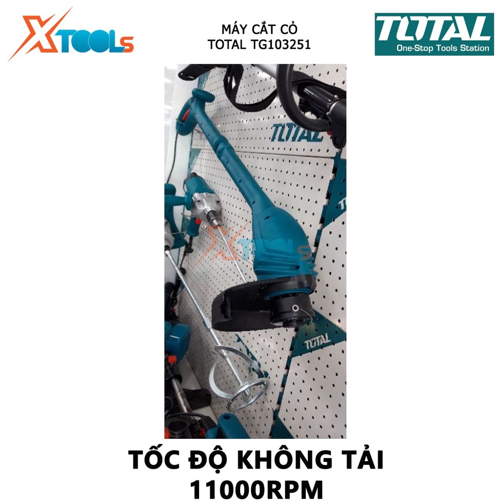 Máy cắt cỏ TOTAL TG103251 máy cắt cỏ dùng điện có điện thế 350W,Điện áp định mức 220-240V~50-60Hz, 11000rpm, 250mm, 1.2m