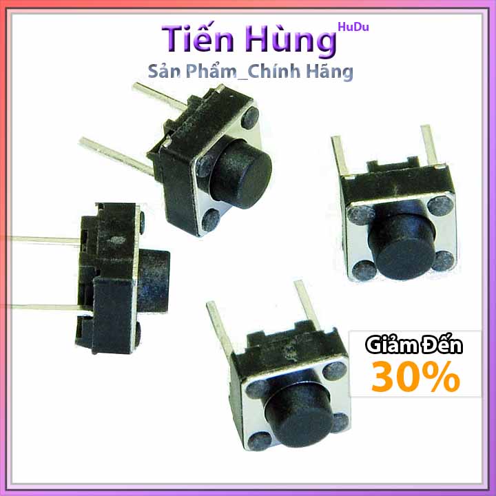 COMBO 20 Bộ 10 Nút Nhấn 2 Chân Vuông Đen, nút nhấn lò vi sóng, máy giặt, điều hòa.