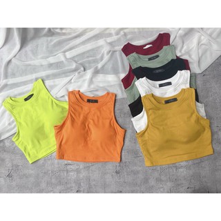 Áo croptop ba lỗ có mút ngực nhiều màu ️🎽️🎽