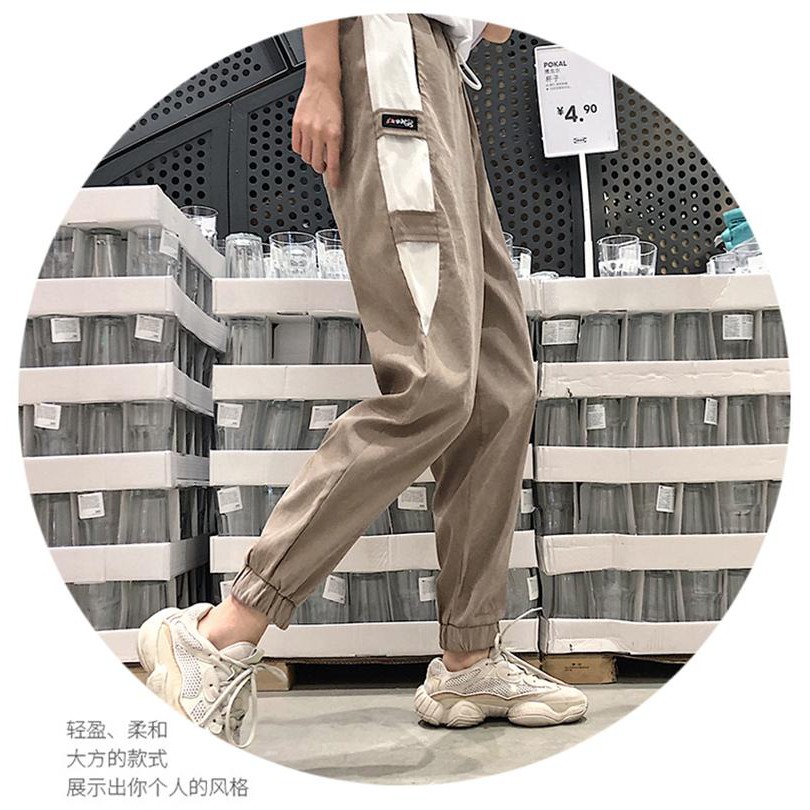 Quần jogger unisex phối viền chất liệu kaki siêu mềm CA009 | BigBuy360 - bigbuy360.vn