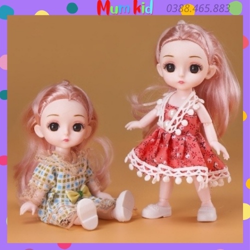 Bộ đồ chơi búp bê công chúa, búp bê chibi cho bé gái 2 3 4 5 6 7 8 tuổi. Trò chơi nhập vai cho con gái MUMKID9